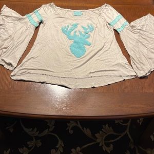 Judith March Blouse w/ Flutter Sleeves - Sz Medium